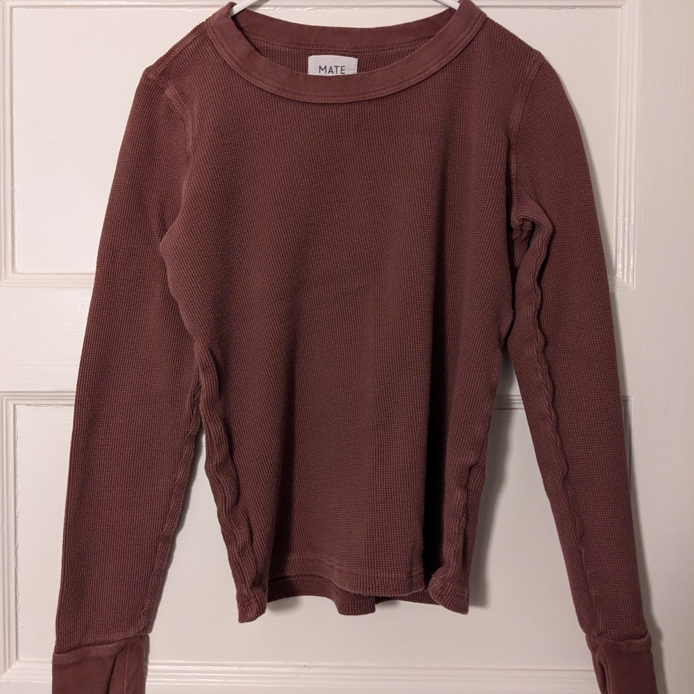 Mate the Label waffle long sleeve shirt